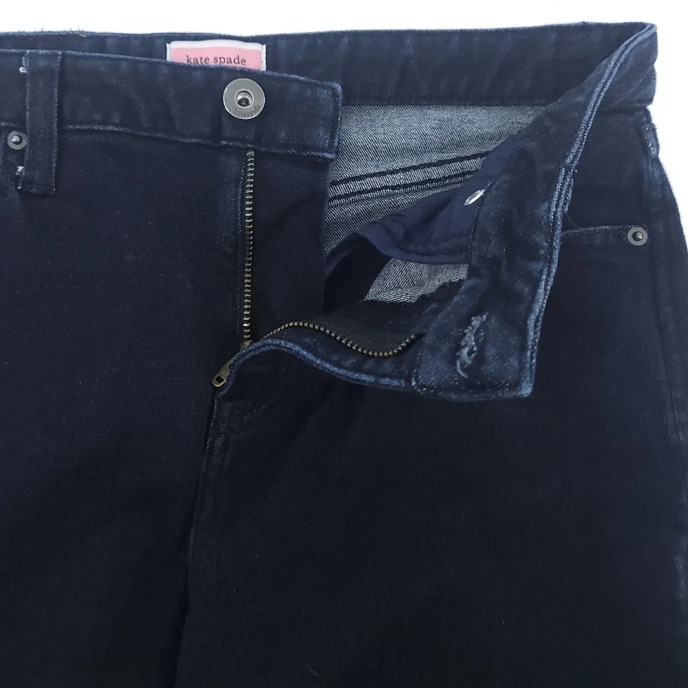 Kate Spade Dark Wash Skinny Jeans Size 26 Stretch Mid Rise Designer Denim